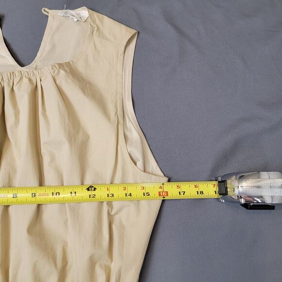 Merci Cream Ruched Mini Dress XS Open Back Ruffle Sleeve Romantic - Picture 6 of 9